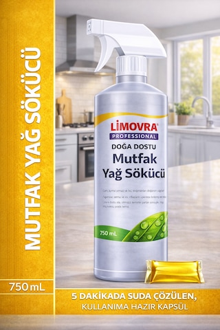 Mutfak Temizleyici- Yağ Sökücü 750 Ml - Bitkisel Tekli