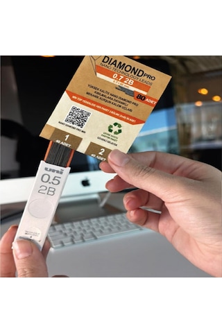 Uni Nano Diamond Pro 2b 0,5 Kalem Ucu Yedeği Refill 80 Li 1 Adet