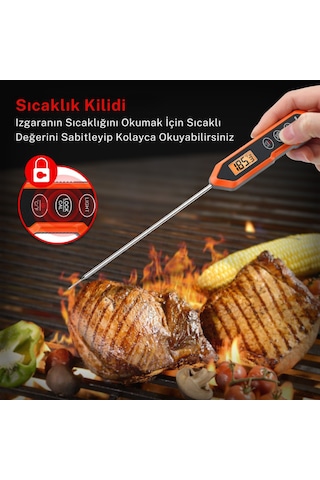 Thermopro Tp15h Dijital Et Ve Gıda Termometresi - Ipx6 Su Geçirmez, 3 Saniyede Hızlı Ölçüm