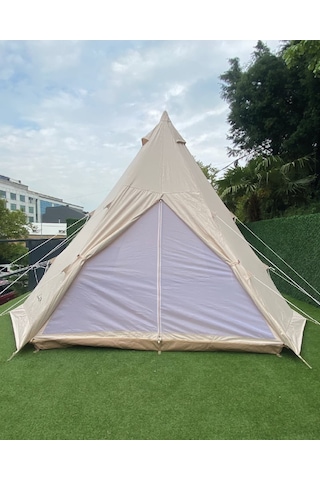 Campout Callısto 4 Mt Kanvas Kamp Çadırı Krem