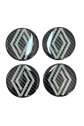 Renault Jant Göbeği 4 Lü Oto Universal Jant Göbeği Damla Etiket 3d Jant Arması Damla Sticker Seti Çok Renkli