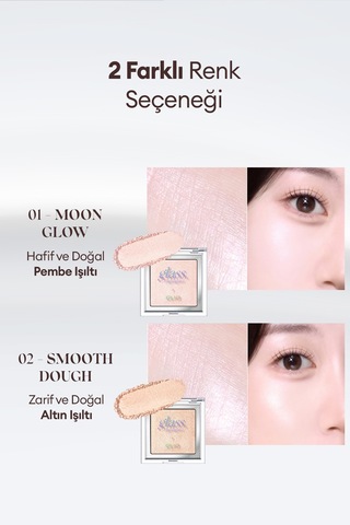 Doğal Görünüm Sunan Pembe Işıltılı Aydınlatıcı Clıo Glass&highlighter 01 Moon Glow Luxury Koshort Pembe