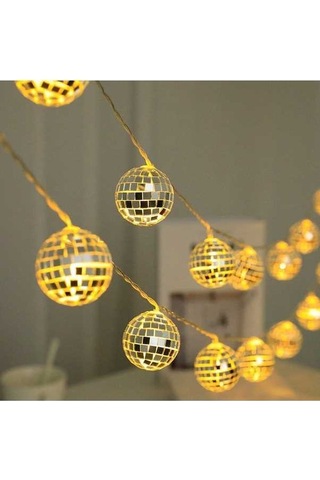 Maoyaya 1.8m 10 Led Küre Işıklı, Sıcak Beyaz, Aa Pil, Ilık Beyaz Optik Ilık Beyaz