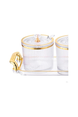 Createtech Şeffaf 3 Parça Baharat Ve Şeker Saklama Kavanozu, Pratik Çözüm Şeffaf