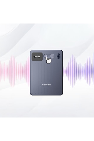Lenyes Lt01 Yapay Zeka Destekli Canlı Çeviri Özellikli Magnetik Ses Kayıt Cihazı Siyah
