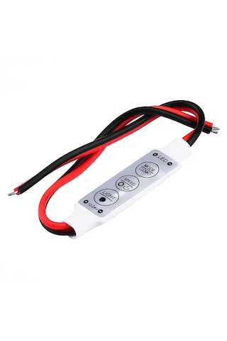 Üç Tuşlu Tek Renkli Led Kontrol Cihazı 12v-24v Kırmızı - Siyah