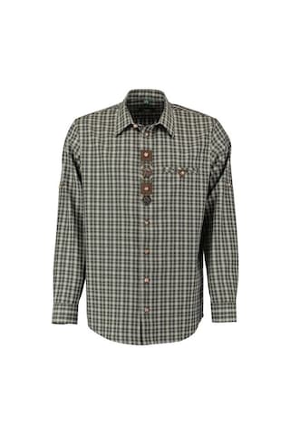 OS-Trachten Kareli Regular Fit Erkek Gömlek 43/44 Gri