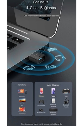 Vention Usb Bluetooth Adaptör 5.4 Yüksek Performans Düşük Gecikme