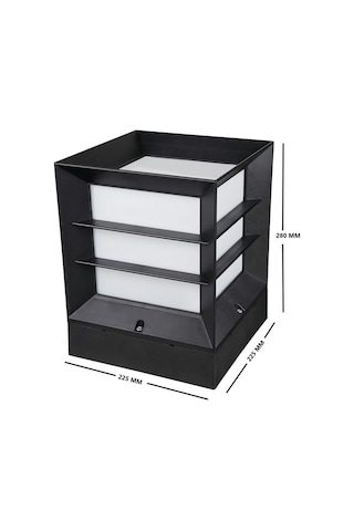 Zerpa Izgara Küp Set Üstü Bahçe Ayd. Arm.- Siyah- IP54-ZRF-13351