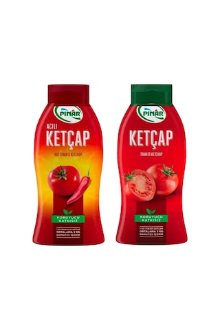 Pınar Ketçap 600 Gr Acı Ve Tatlı 2 Li Set