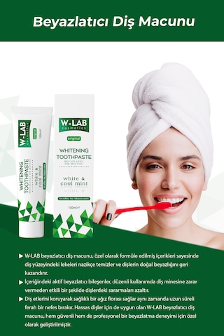 W-Lab Cosmetics Beyazlatıcı Diş Macunu 100 ML