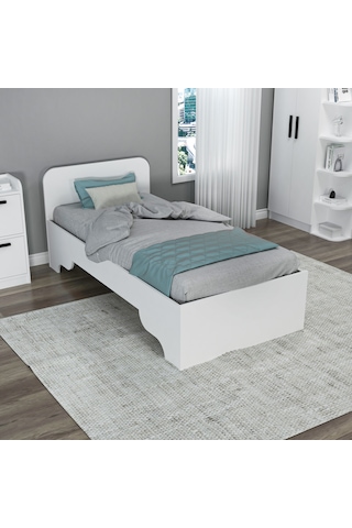 Arnetti Luses 90x190cm Yatak Uyumlu Tek Kişilik Karyola Beyaz