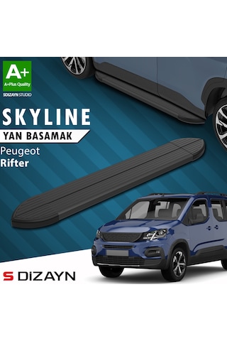 S-dizayn Peugeot Rifter Skyline Siyah Yan Basamak 203 Cm 2019-2023 A+ Kalite