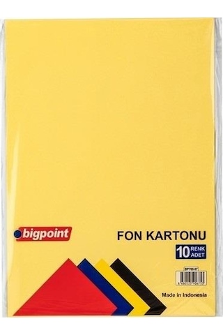 Bigpoint Fon Kartonu 25x35cm 120 Gram Karışık 10 Renk