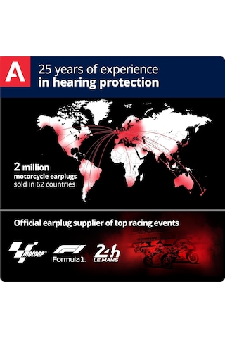 Alpine Motosafe Race Motosiklet Kulak Tıkacı, 20 Db Koruma