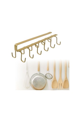 Trendooze Kabin Raf Kahve Kabası Tutucu, Altın Kemerli Askı Altı Altın