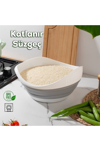 Porsima 726 Çok Amaçlı Katlanabilir Akordiyon Süzgeç-leğen