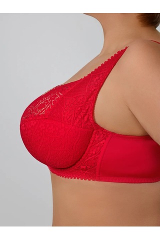 Diorella Fashion Dantel Sütyen Büyük Beden 402356617 Kırmızı