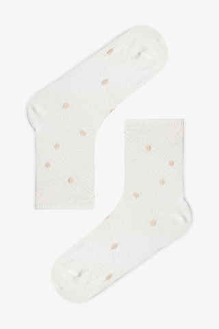 Penti Floral Jacquard 2'li Soket Çorap
