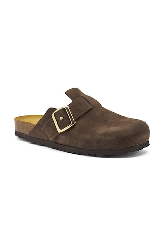 Terlik Kadın 17d5 Frau Velour-s T.moro Dark Brown Koyu Kahverengi