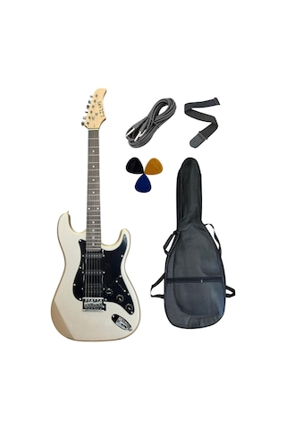 Strat Kasa Hss Manyetik Gri Elektro Gitar Kılıf-pena-kablo Dahil Nordic Grey