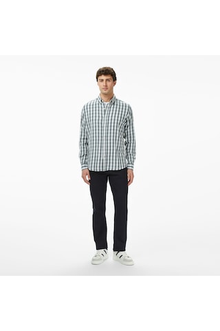 Nautica Erkek Yeşil Kareli Classic Fit Gömlek Desenli W57417t Yeşil