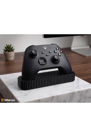 Izgara Tasarım Masaüstü Oyun Kolu Standı, Gamepad Tutucu - Siyah