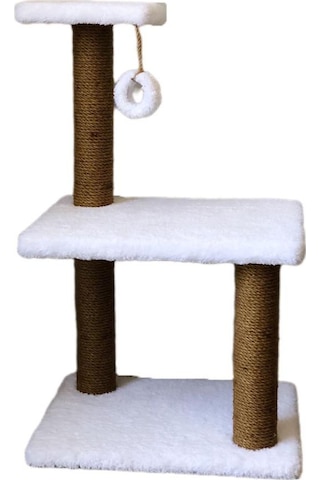 Petitopya İki Katlı Geniş Taban Lüx Kedi Tırmalama Tahtası 67 CM
