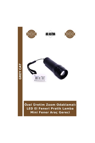 Özel Üretim Zoom Odaklamalı Led El Feneri Pratik Lamba Mini Fener Araç Gereci