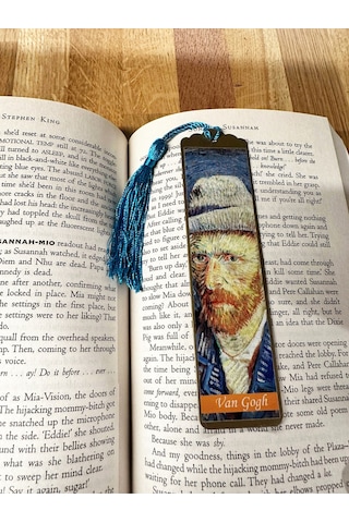 Sanatsal Tablo Temalı Metal Kitap Ayracı Van Gogh- Gri Şapkalı Otoportre