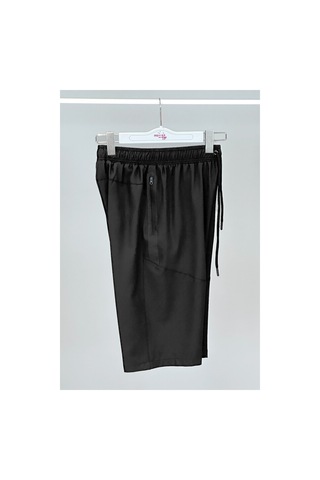 Remsa Erkek Havuz Deniz Uzun Kapri Şort Mayo Rks-02 Siyah Siyah