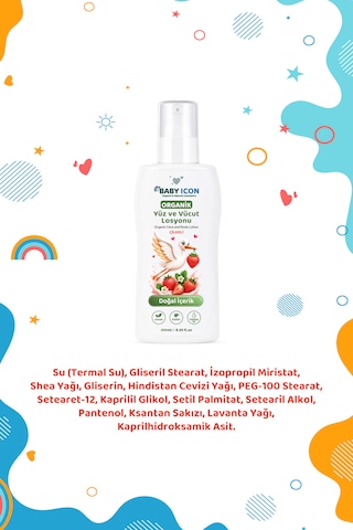Doğal Vegan Çilekli Yüz Ve Vücut Losyonu 200 Ml