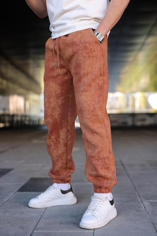 Kahverengi Batik Desenli Jogger Eşofman Altı E6582 Kahverengi