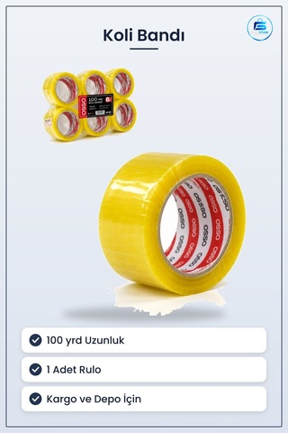 Koli Bandı Yrd 1 Adet Ambalaj Kutu Paketleme Kargo Taşıma Ev Depo Diğer