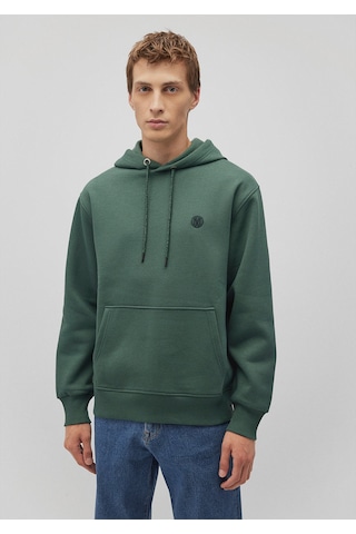 Mavi - Mavi Logo Nakışlı Kapüşonlu Yeşil Sweatshirt 065809-71580 Yeşil