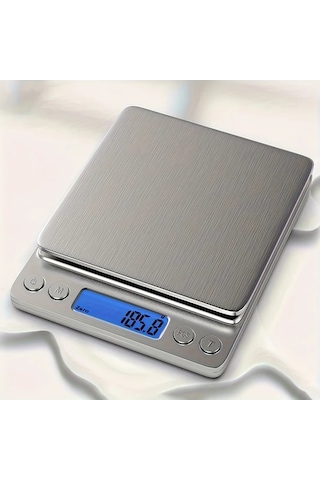 Honeybeeshop Yüksek Hassasiyetli 3000g 0.1g Dijital Mutfak Terazisi Paslanmaz Çelik Gram Ons Pişirme Fırınlama Yemek Hazırlığı Kompakt Tasarım Apartman Yurt Okul -