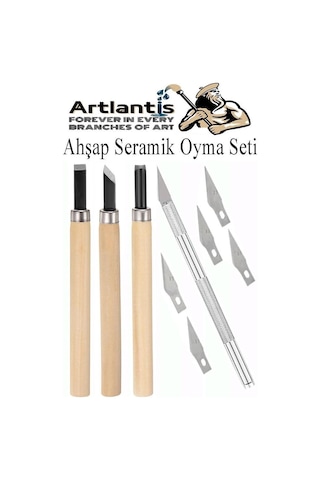 Ahşap Seramik Oyma Seti 3 Lü Kretuar 1 Paket İskarpela Seti Paslanmaz Çelik Bıçaklı Ağaç Oyma Heykel Hobi Kretu