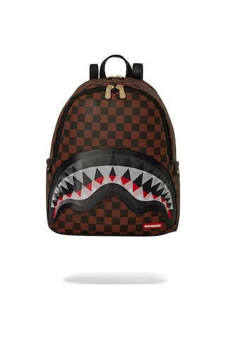 Sprayground Lenticular Effects Savage Köpekbalığı Sırt Çantası, Suya Dayanıklı, Suni Deri Kahverengi
