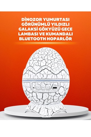 Dinozor Yumurtası Tasarımlı Projektörlü Gece Lambası Çok Renkli 00495243