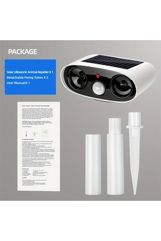 Xuweiwei 2024 Beyaz Yeni Yükseltilmis Ses Dalgasi Hayvan Kovucu Günesli Acik Hava Hareket Algilama Cihazi