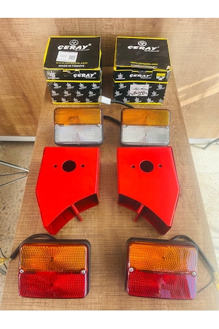 Massey Ferguson Tüm Traktörler Uyumlu Yarım Çamurluk Lambaları Ve Ayakları Komple Takım