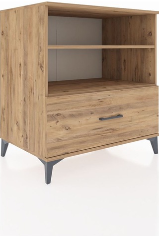 Kronos Şifonyer 2 Raflı Tek Çekmeceli 88x59x96 Çam-çam Çam