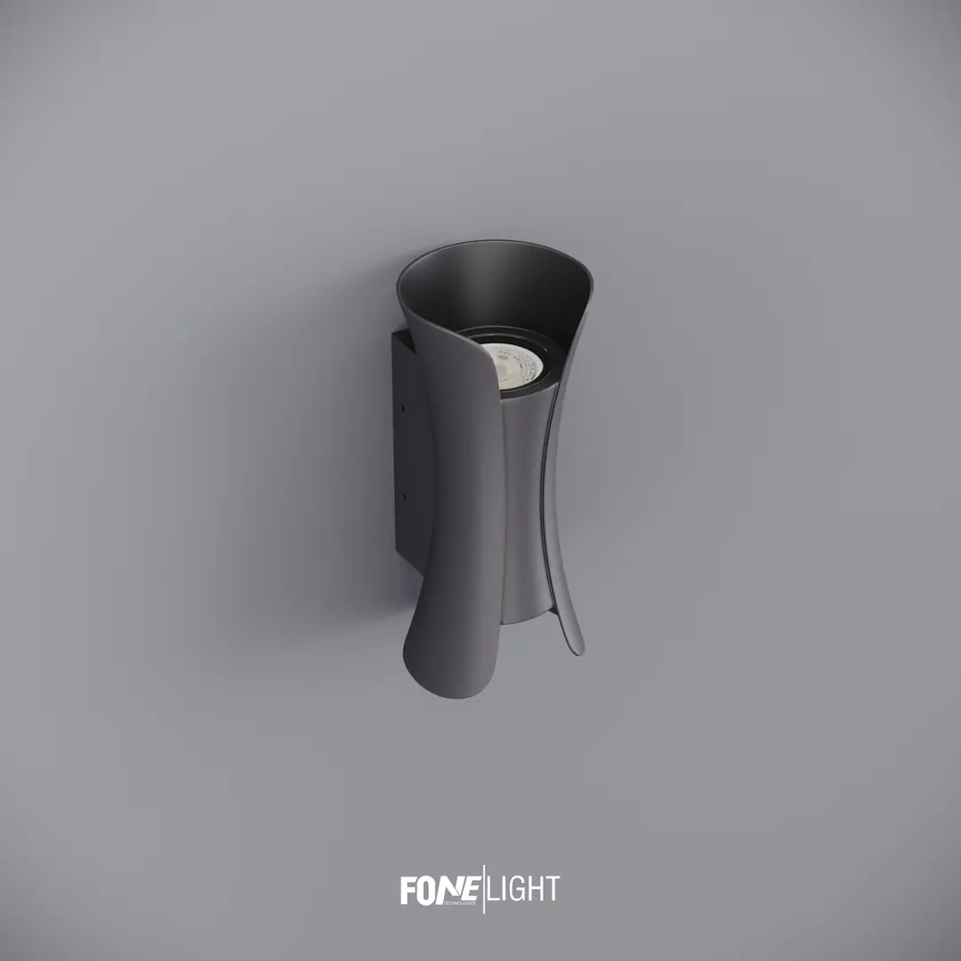 Fonelight Butterfly Dış Mekan Alüminyum Duvar Apliği Antrasit
