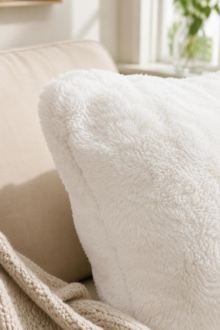 Premium Tavşan Tüyü Kırlent Kılıfı 2'li Soft Pamuksu Tuşeli Dekoratif 45 Cm X 45 Cm Acı Çikolata Kahverengi