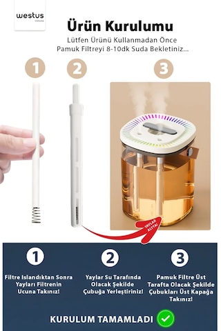 Westus Air3 Çift Sprey 1.8 L Hava Nemlendirici