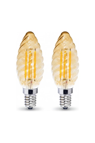Kes610 Led Flamanlı Buji Ampul 4w 2700k E14 2 Li Paket