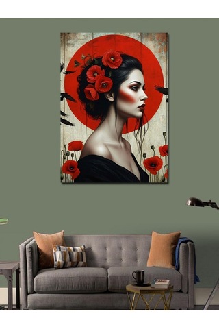 Kanvas Tablo Gelin Çiçeği Kadın 70cmx100cm