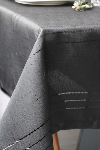 Dertsiz Leke Tutmaz 160x220 Ebat Kumaş Masa Örtüsü 7001-clbr Siyah