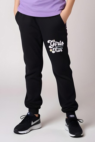 Fyk Kids Kız Çocuk Yuvarlak Yaka Baskılı Girls Fun Alt-üst Pijama Takımı Lila