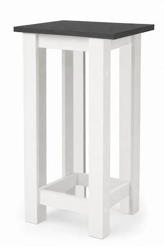 Gora Tabure - 40cm - Bar Sandalyesi - Bar Taburesi Beyaz - Antrasit